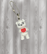 Eisbär mit Herz - Beweglicher Schlüsselanhänger