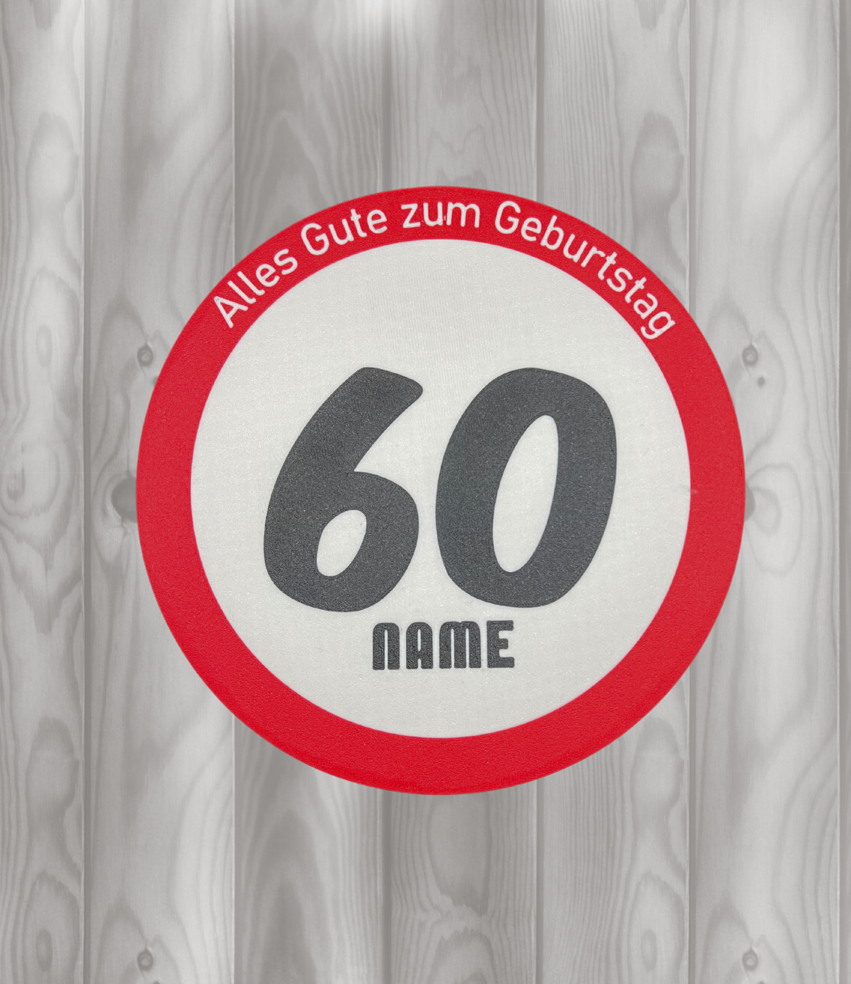 Geburtstags-Schild für runde Geburtstage - Personalisierbar