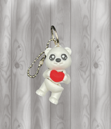 Eisbär mit Herz - Beweglicher Schlüsselanhänger