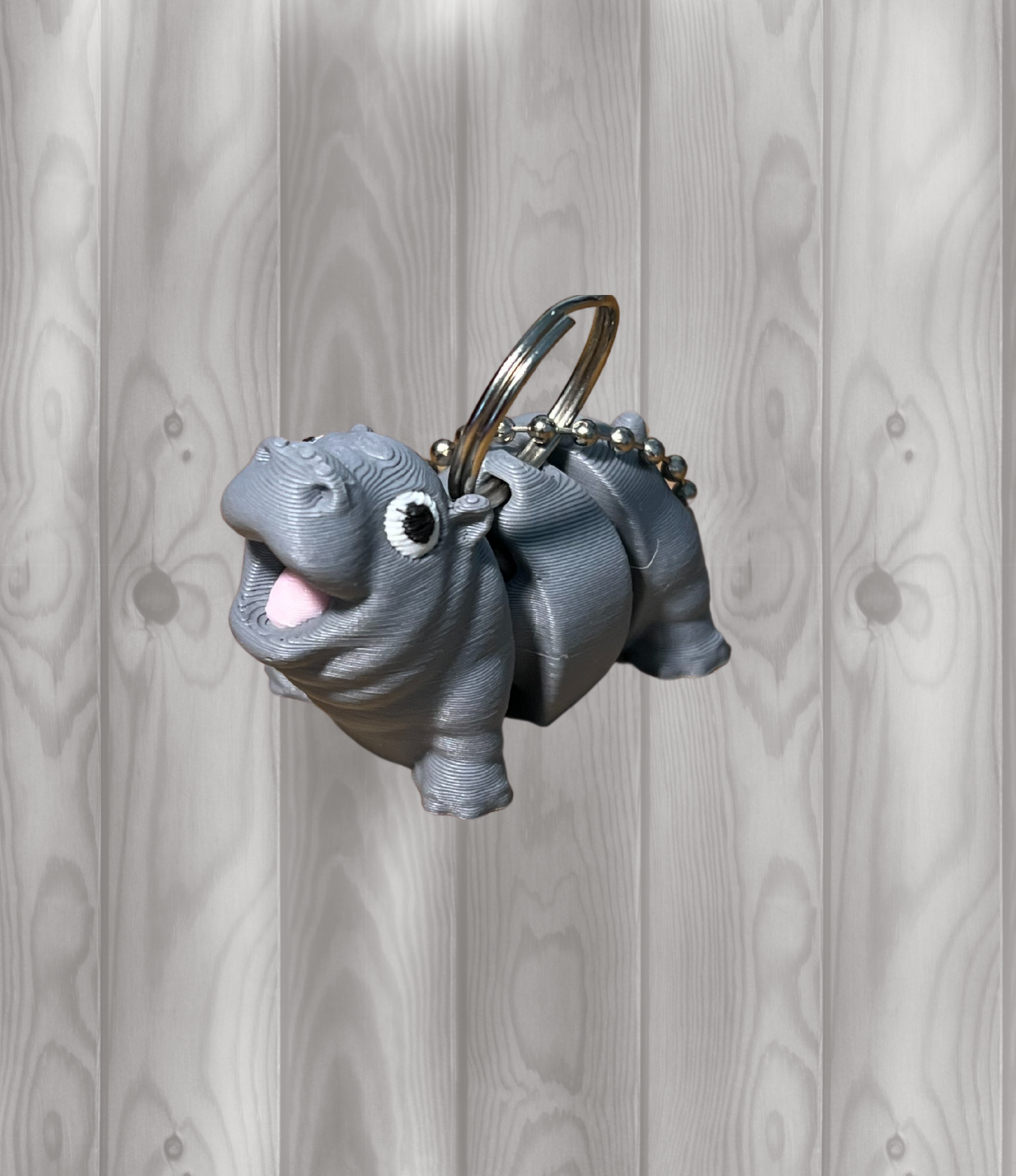 Flusspferd - Beweglicher Schlüsselanhänger