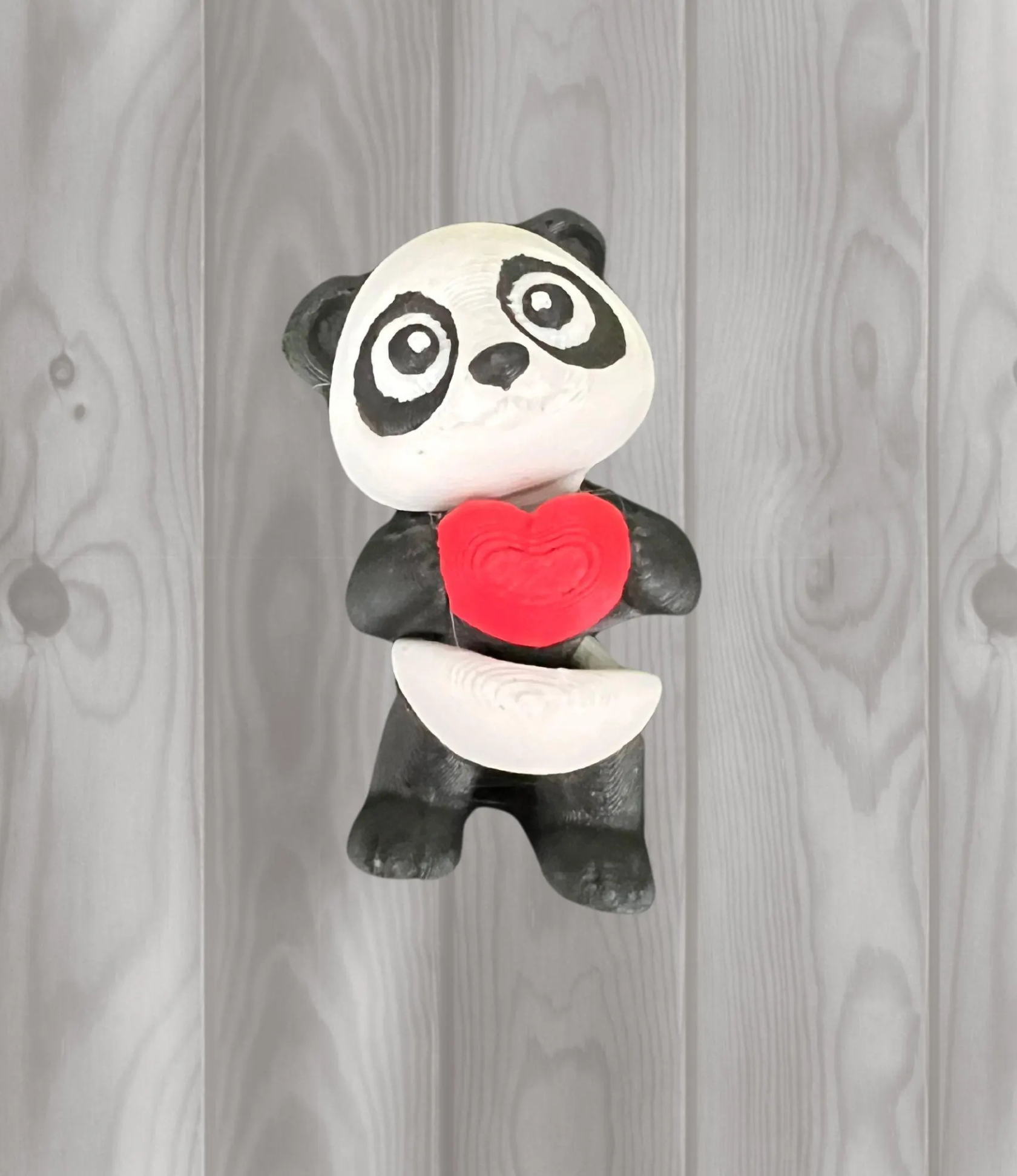 Panda mit Herz - Beweglicher Schlüsselanhänger