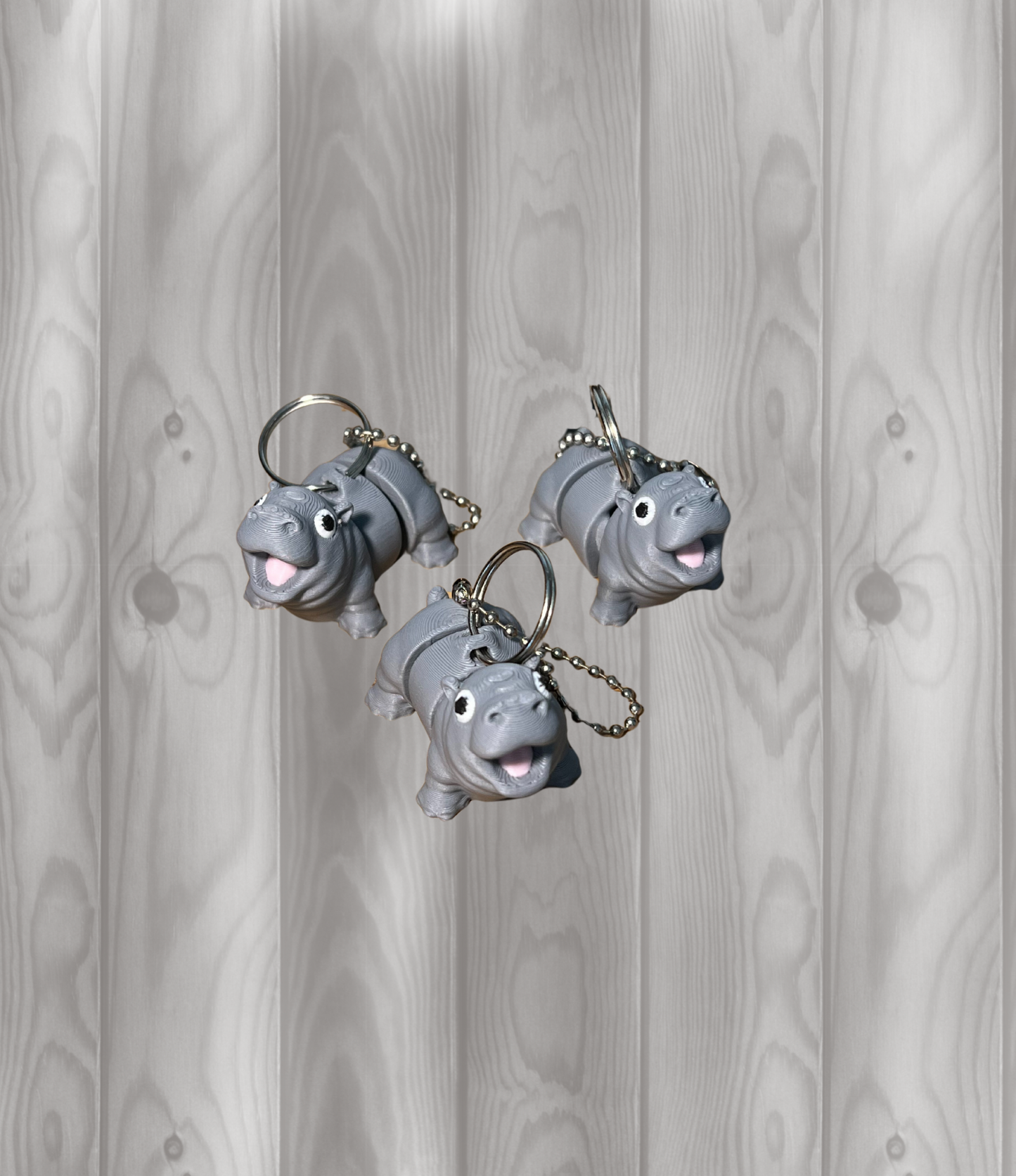 Flusspferd - Beweglicher Schlüsselanhänger