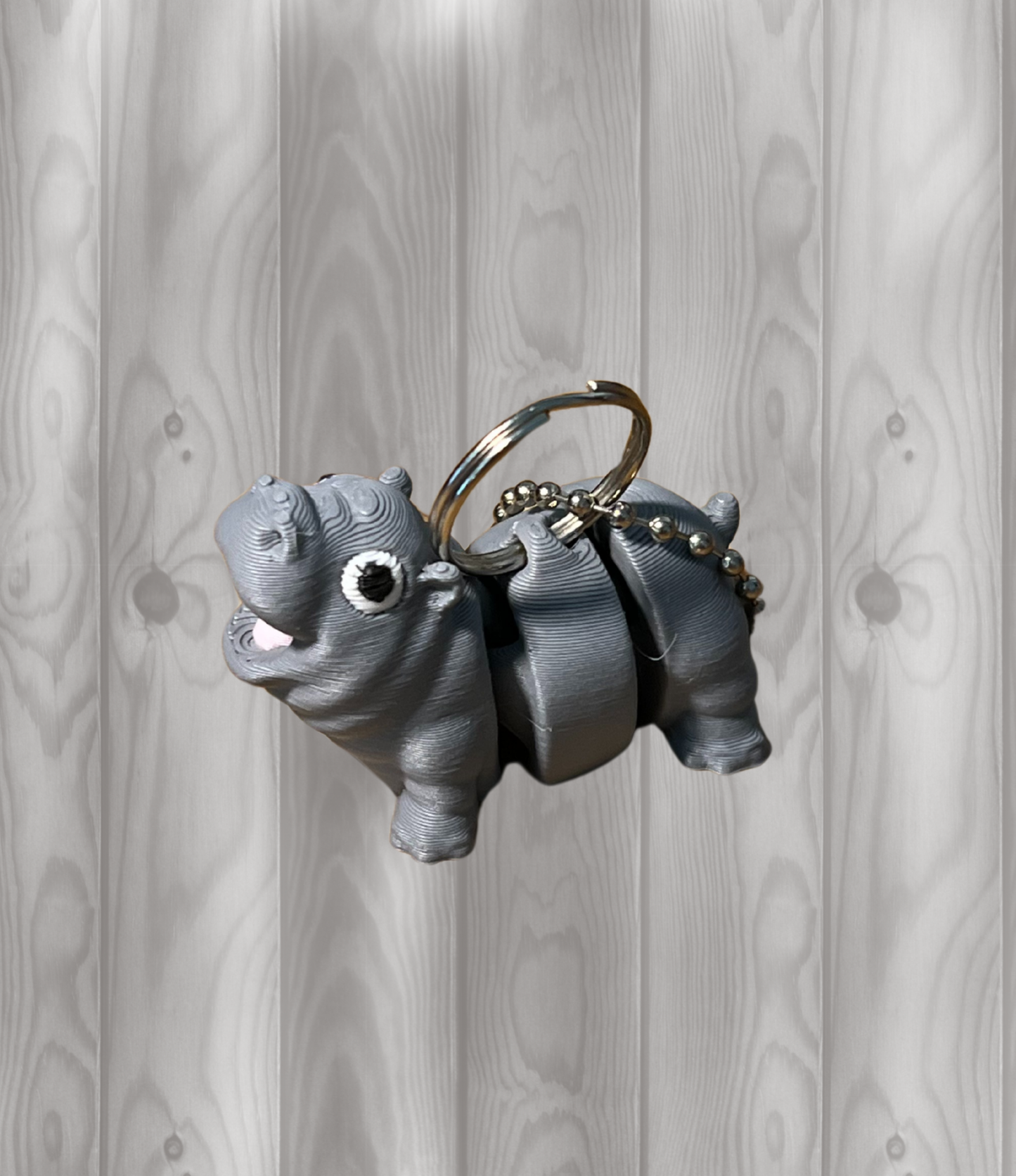 Flusspferd - Beweglicher Schlüsselanhänger