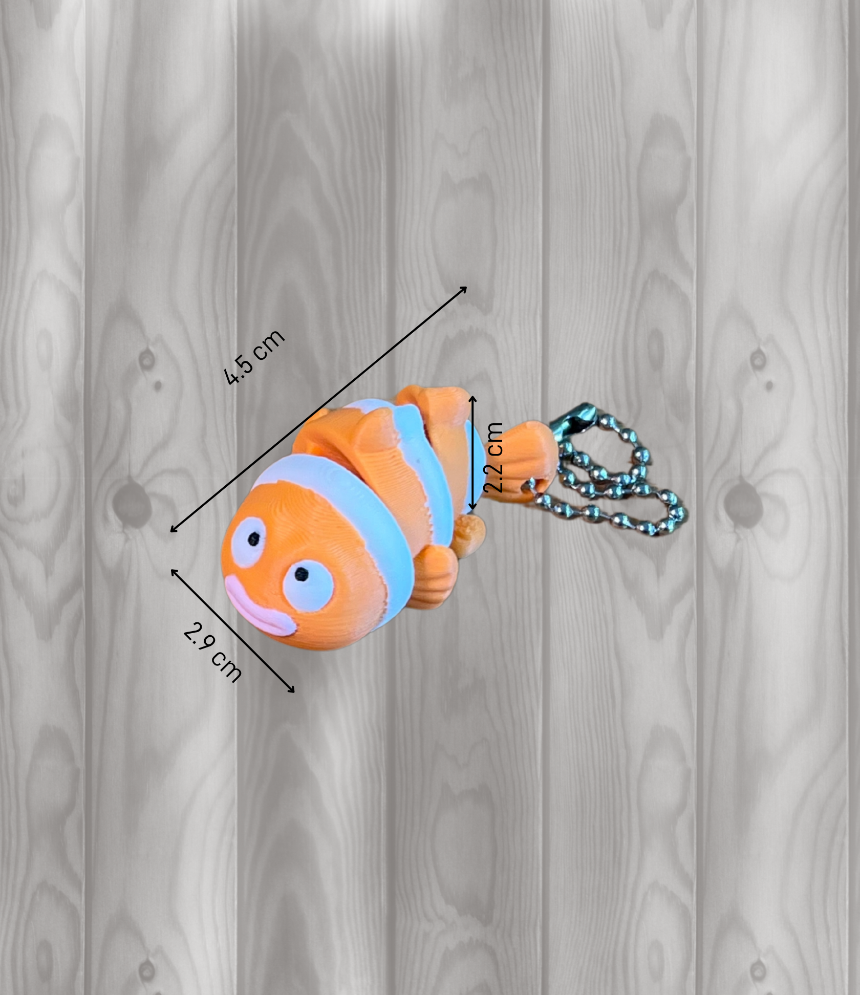 Clownfisch - Beweglicher Schlüsselanhänger