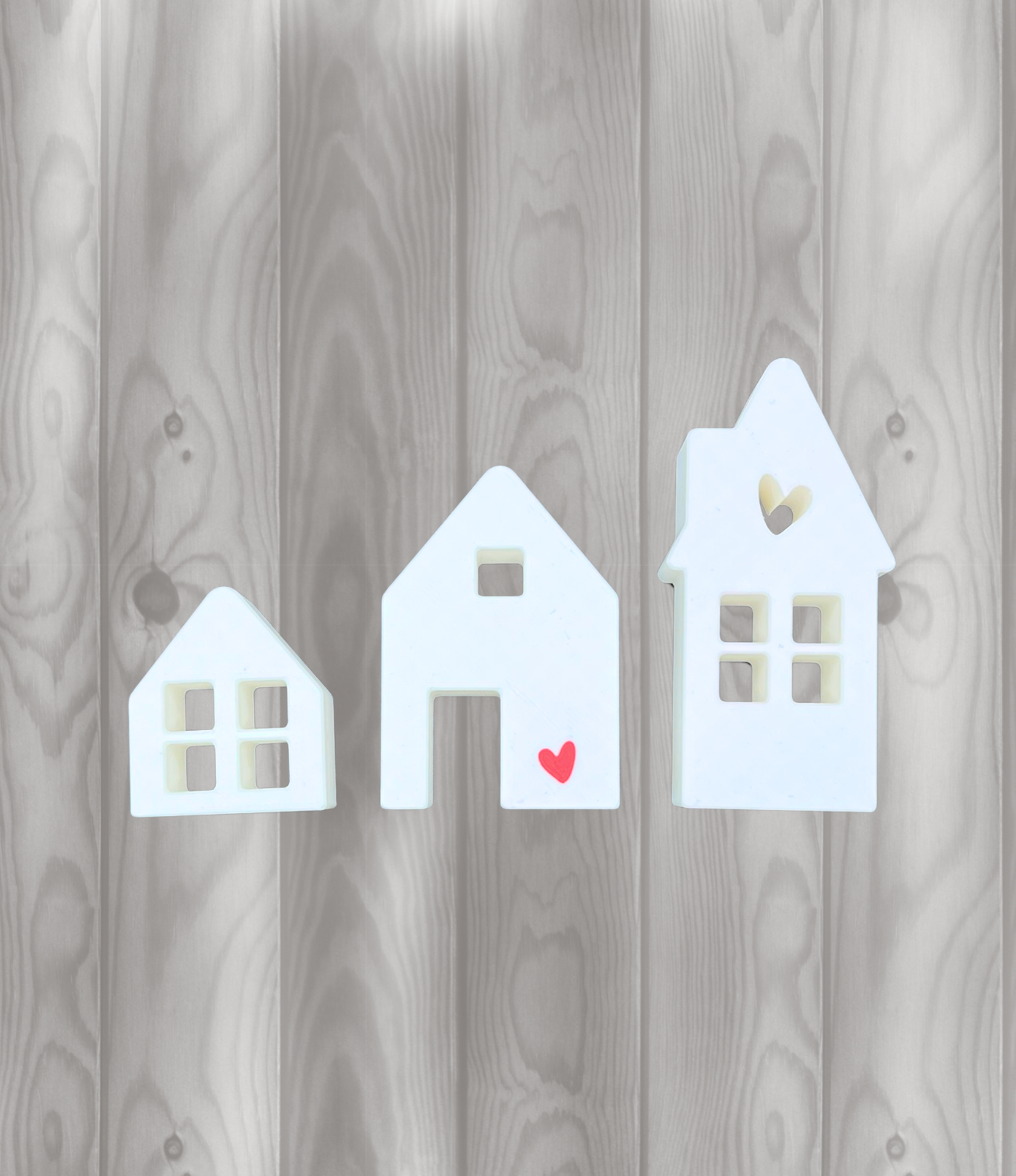 Dekohäuschen 3er Set