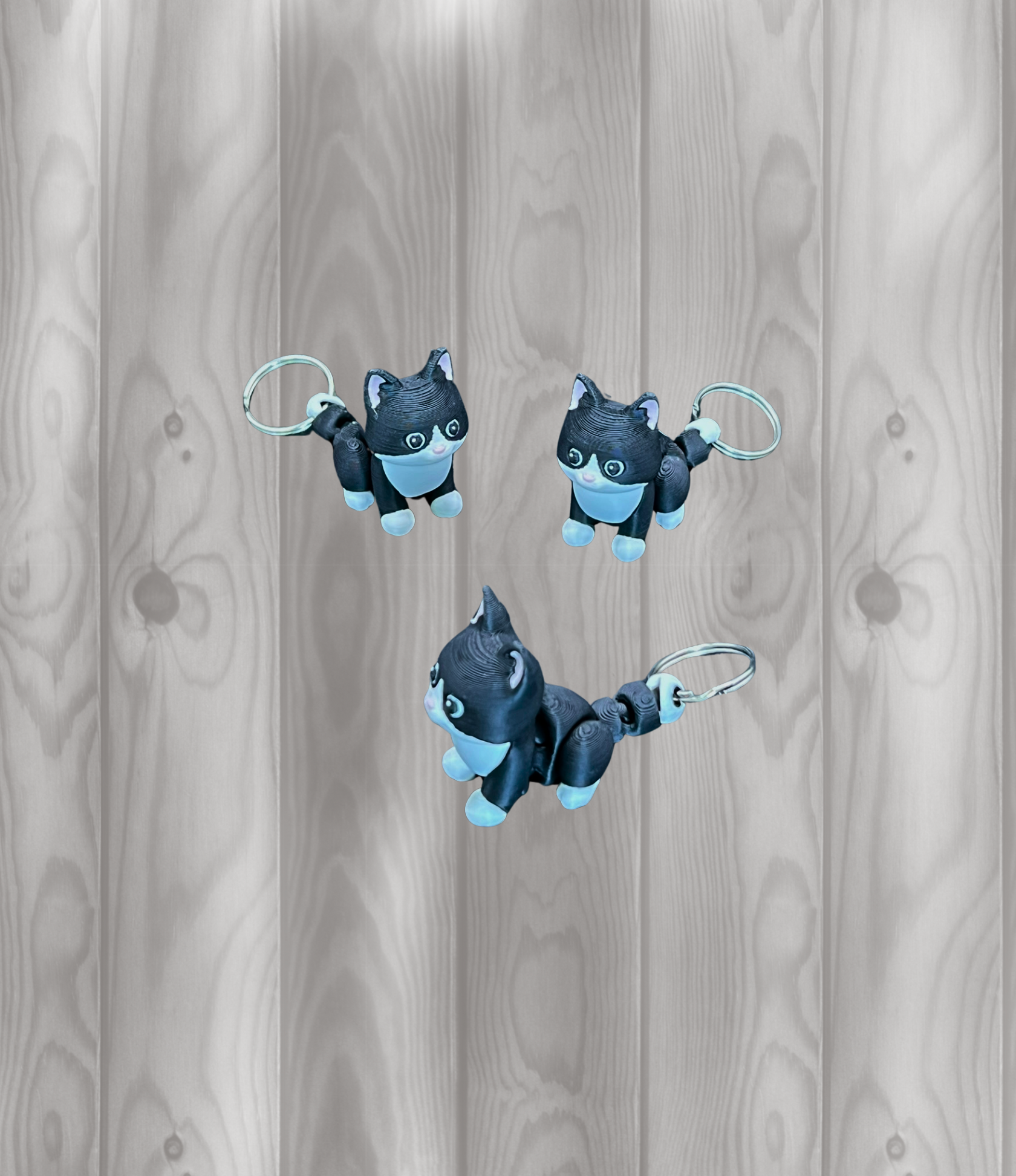 Katze - Beweglicher Schlüsselanhänger