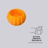 Kürbis Teelicht Standard - 2er Set