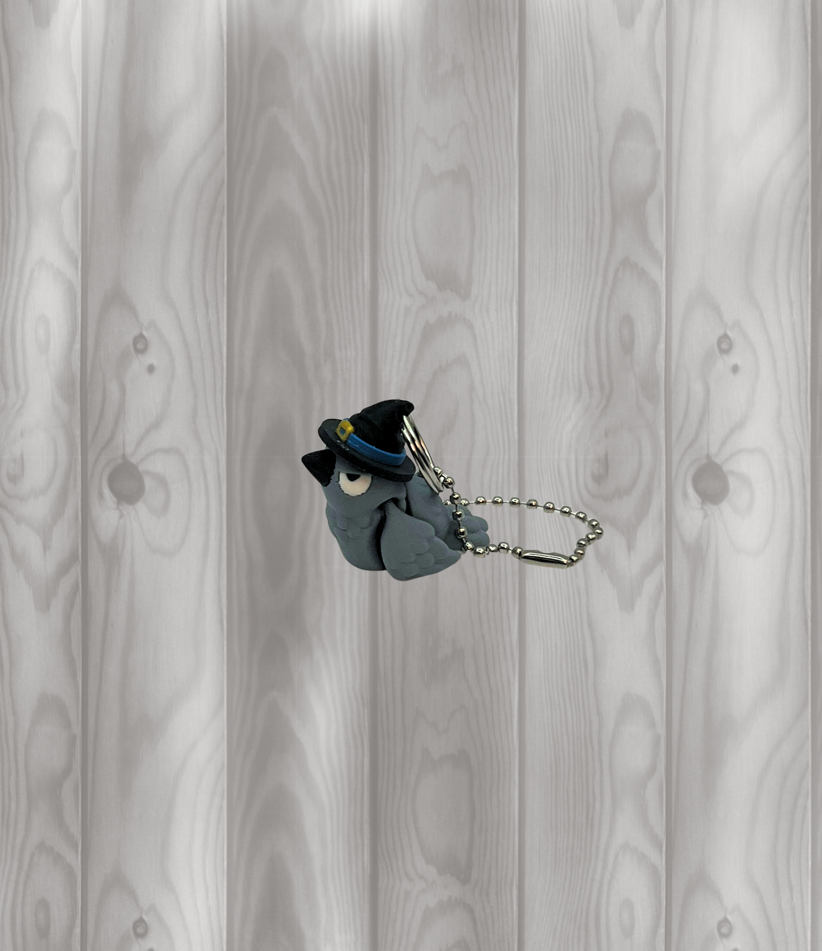 Rabe mit Hut- Beweglicher Schlüsselanhänger