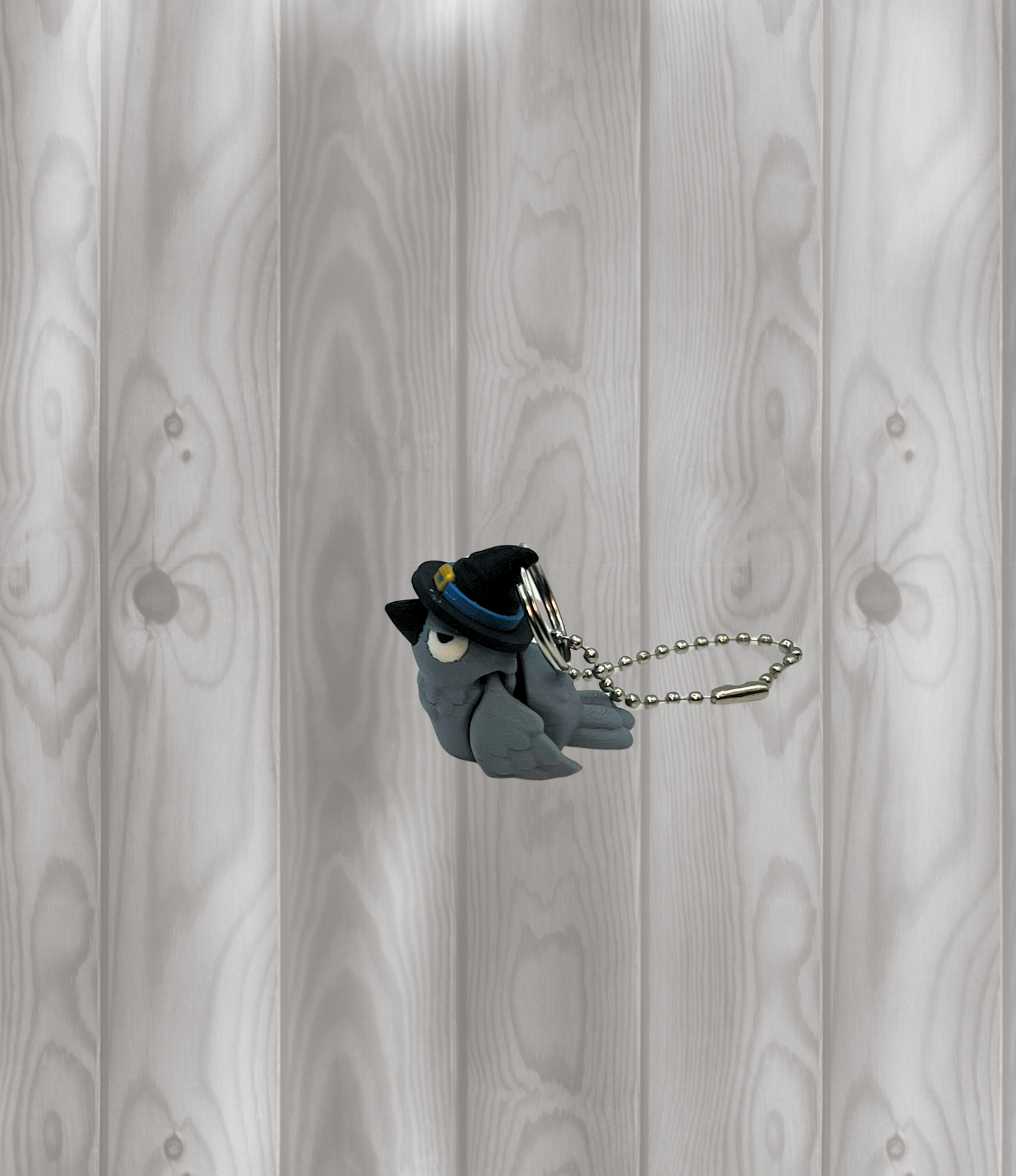 Rabe mit Hut- Beweglicher Schlüsselanhänger