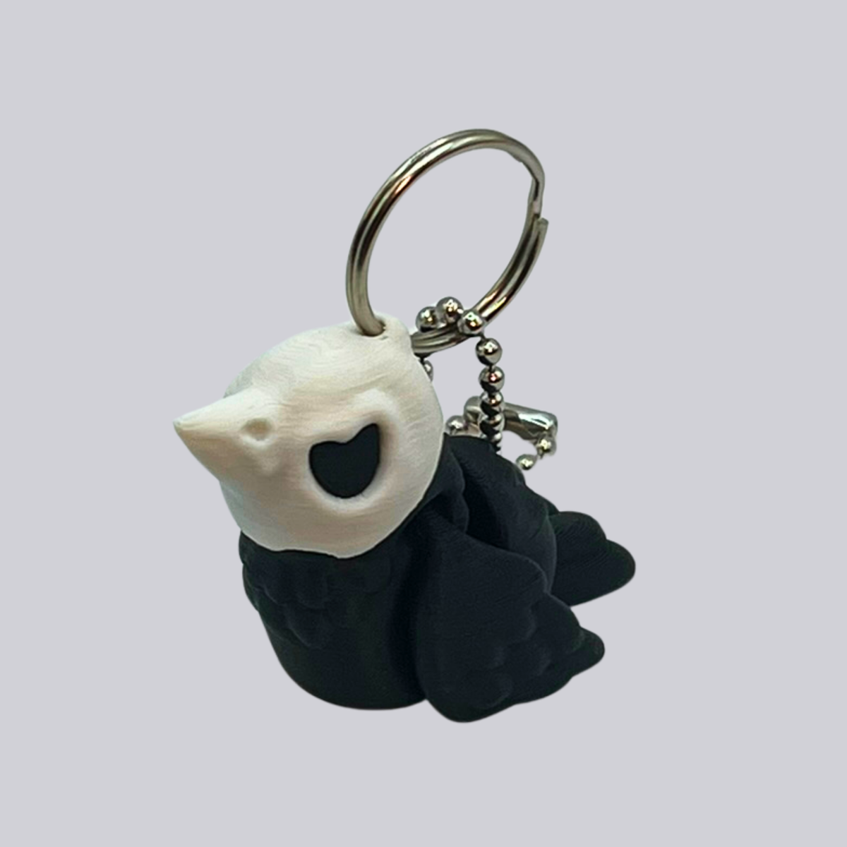 Rabe mit Maske - Beweglicher Schlüsselanhänger