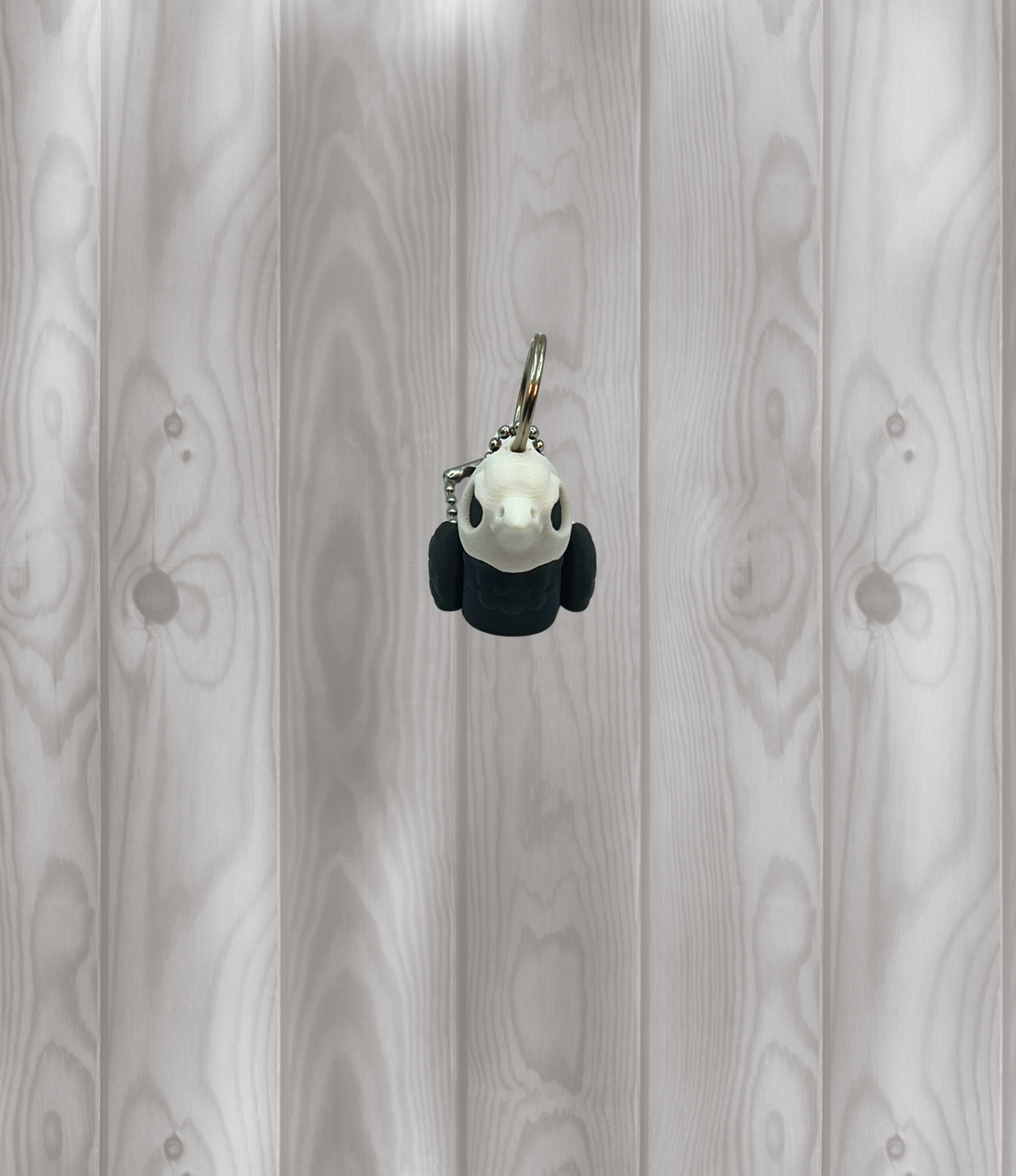 Rabe mit Maske - Beweglicher Schlüsselanhänger