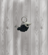 Rabe mit Maske - Beweglicher Schlüsselanhänger