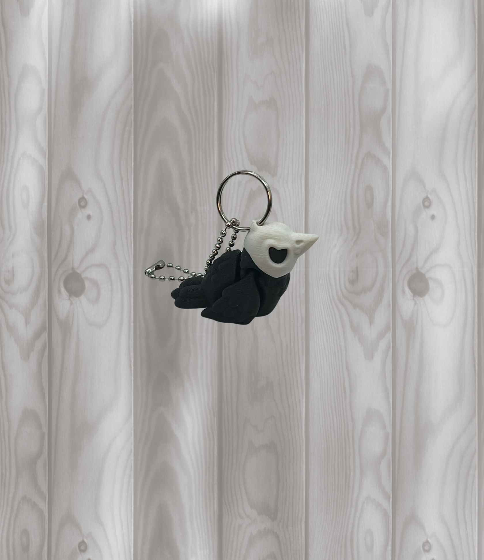 Rabe mit Maske - Beweglicher Schlüsselanhänger