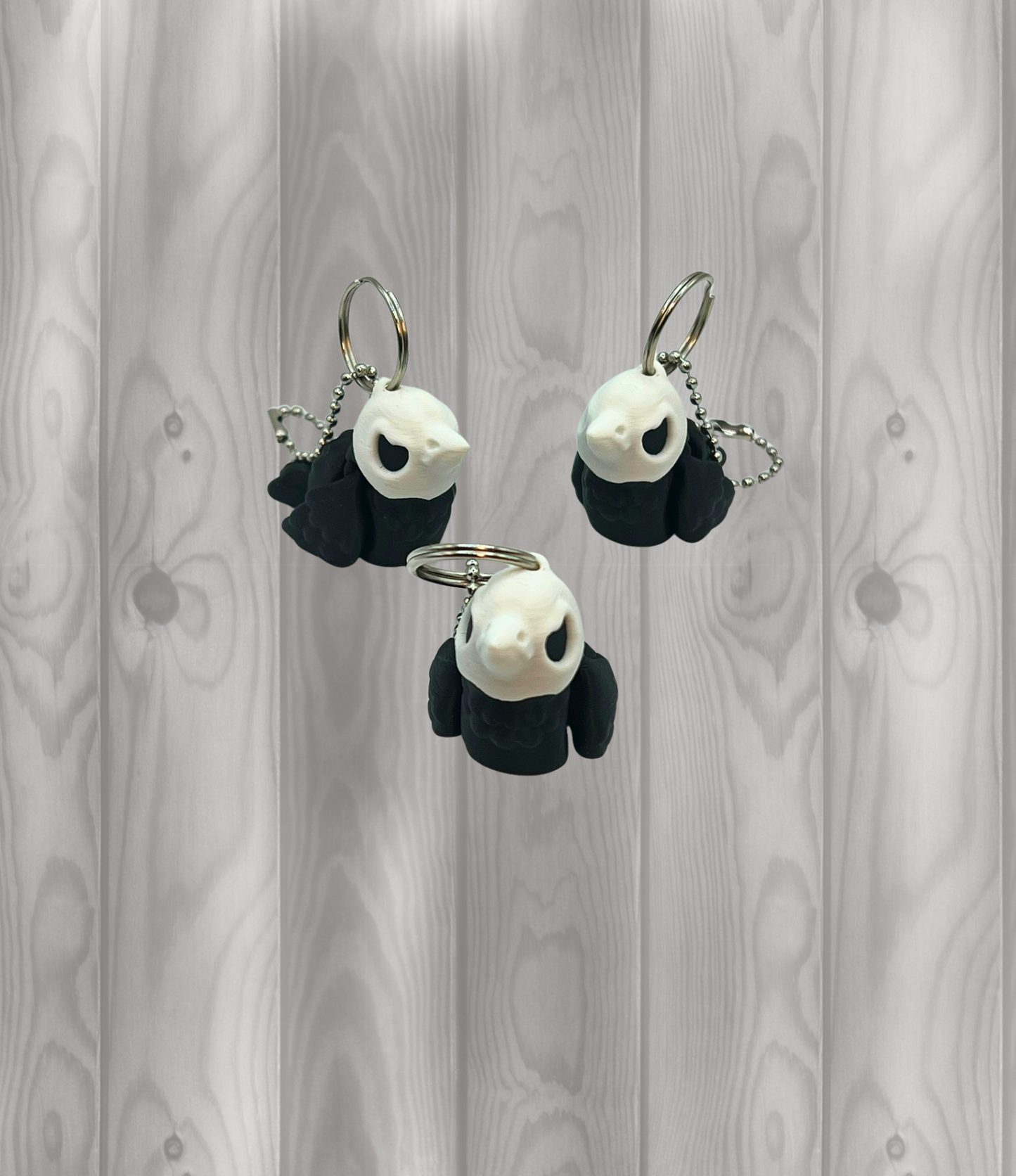 Rabe mit Maske - Beweglicher Schlüsselanhänger