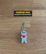 Eisbär mit Herz - Beweglicher Schlüsselanhänger
