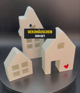 Dekohäuschen 3er Set